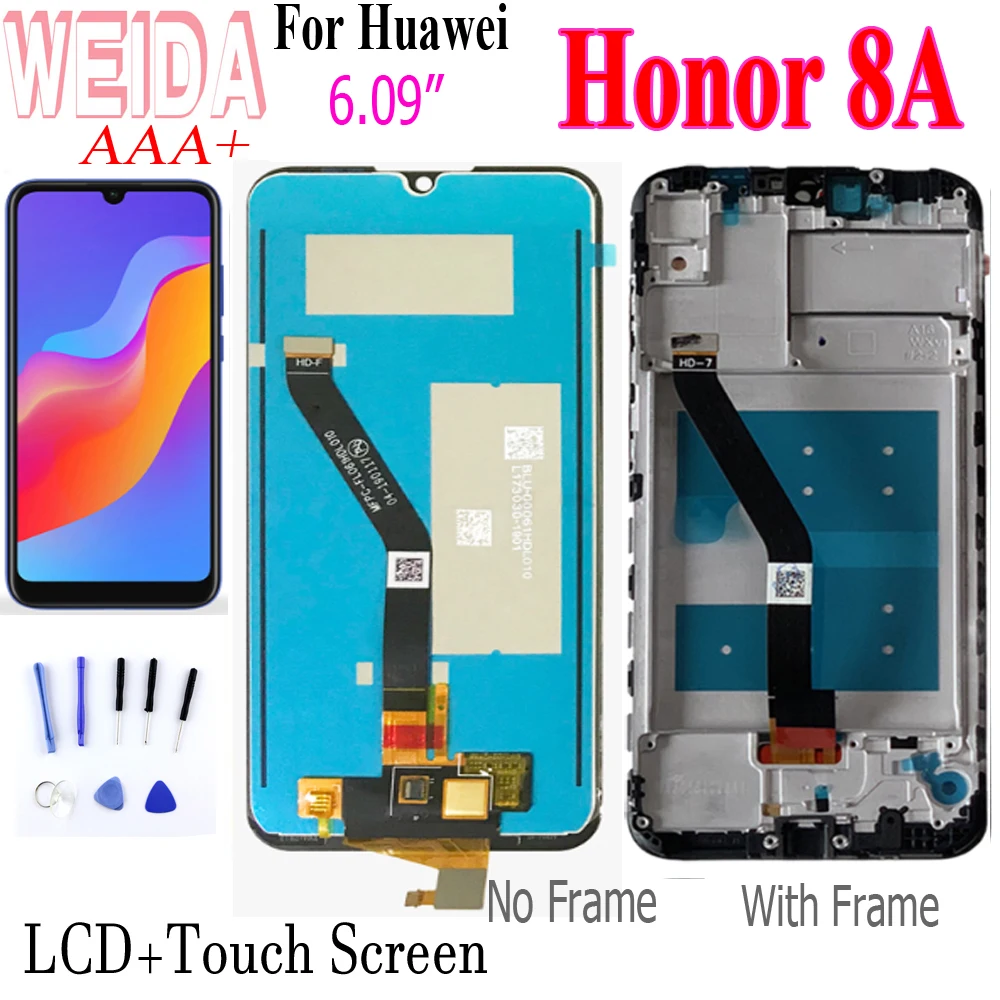 

6.09" 8A lcd For Huawei Honor 8A LCD Display Touch Screen Digitizer Parts Original For Honor 8A Pro Play 8A LCD Display JAT-L29