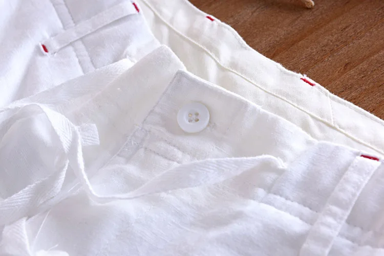 Genuo летние мужские льняные Капри легкие тонкие ноги повседневные брюки мужские высококачественные льняные хлопковые брюки мужские брюки-карандаш