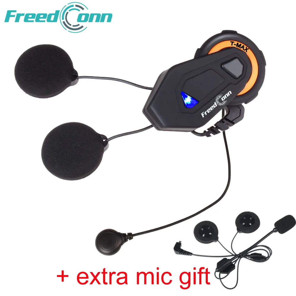 Freedconn T max Интерком 6 Rider talk 1000m шлем наушники fm радио Bluetooth 4 1 динамик для мотоцикла