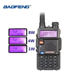 Baofeng, UV-5R, 8 Вт, Двухдиапазонная рация, VHF UHF, двухстороннее радио UV 5R Ham, HF трансивер CB, радио UV5R, охотничье радио, Comunicador