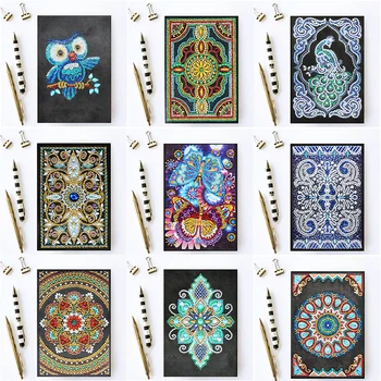 

Diy Diamond Painting 60 Pages A5 Notebook Journal Embroidery Abstract Round Special Shaped Christmas School Diary Book