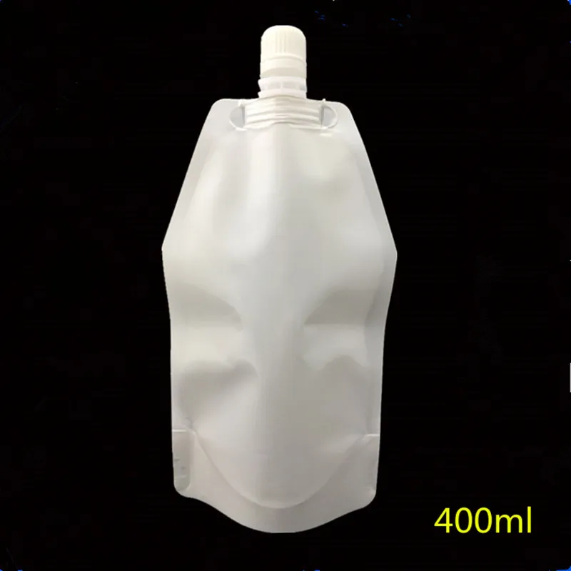 400ml Opaque white Plastic Suction Bag Laundry detergent hand sanitizer jelly squeeze packet Beverage packaging bag 50PCS | Дом и сад