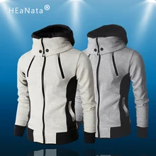 Мужские спортивные куртки на молнии; сезон осень-зима; повседневные флисовые пальто; куртка-бомбер с воротником-шарфом; модная мужская верхняя одежда с капюшоном; Приталенная толстовка