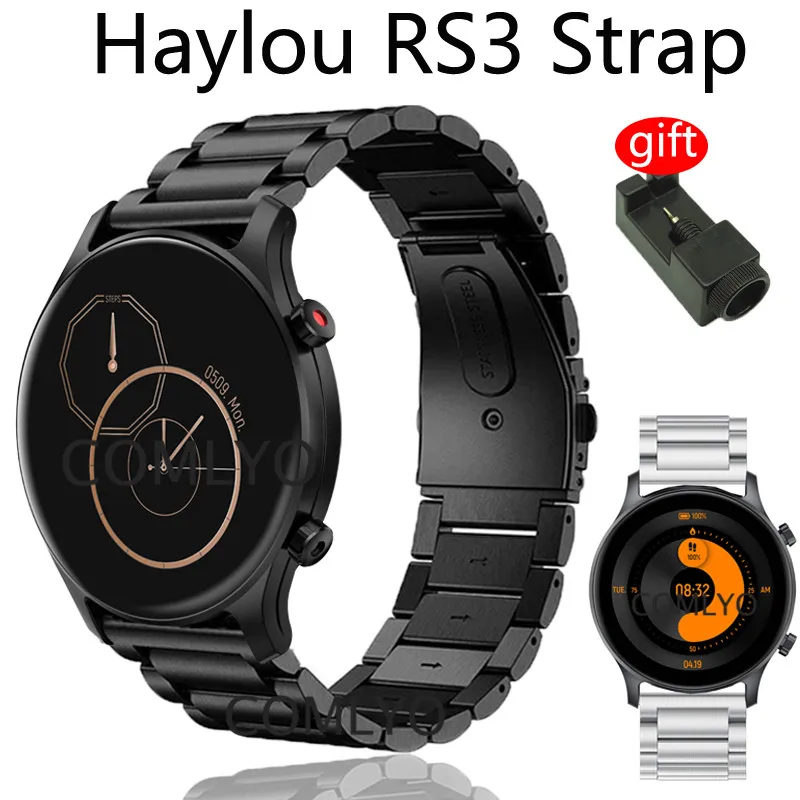 

Luxurious metal band for Haylou RS3 Smart watch strap replacement bracelet for xiaomi haylou ls04 band stainless steel belt