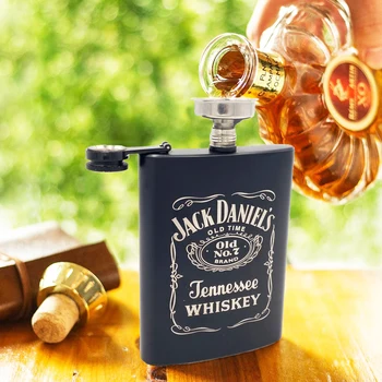 

7oz/8oz Portable Stainless Steel Hip Flask Flagon Leather Whiskey Wine Pot Cover Bottle Funnel Travel Tour Drinkware Wine Cup