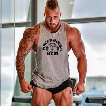 New Arrivals Bodybuilding stringer tank top man Cotton Gym sleeveless shirt men Fitness Vest Singlet sportswear workout tanktop 3