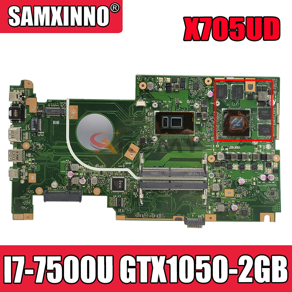 Akemy X705UD материнская плата для ноутбука ASUS VivoBook X705U оригинальная I7-7500U GTX1050-2GB |