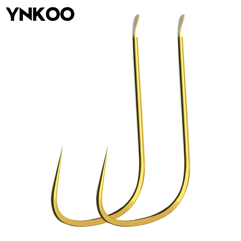 YNKOO 50pcs Fishing Hooks Tackle Fishhooks Fine Sliver Long-Handled Crucian Carp Sleeve Box For Wild | Спорт и развлечения