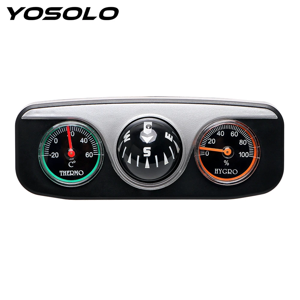 YOSOLO 3 in 1 Guide Ball For Auto Boat Vehicles Car Ornaments Interior Accessories Car Styling Compass Thermometer Hygrometer YOSOLO 3 in 1 Guide Ball For Auto Boat Vehicles Car Ornaments Interior Accessories Car Styling Compass Thermometer Hygrometer