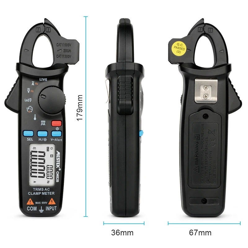 Клещи CM82A/CM82B/CM82C мультиметр с автоматическим переключением диапазонов переменного/постоянного тока Pinza Amperimetrica истинный измеритель предельной синусоидальной мощности тестер напряжения