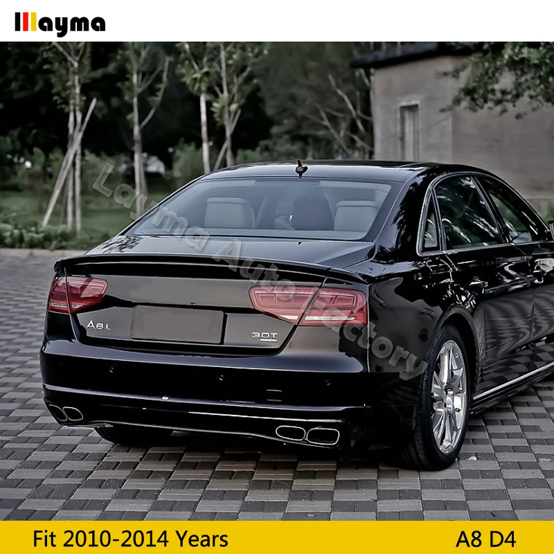 Задний спойлер на багажник из углеродного волокна в стиле ABT для AUDI A8 D4 2010 2011 2012 2013