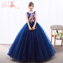 Голубое праздничное платье пышное фатиновое с розовыми цветами кружевное платье для выпускного вечера, 16 платьев Бальные платья Vestidos De 15 Anos Baile