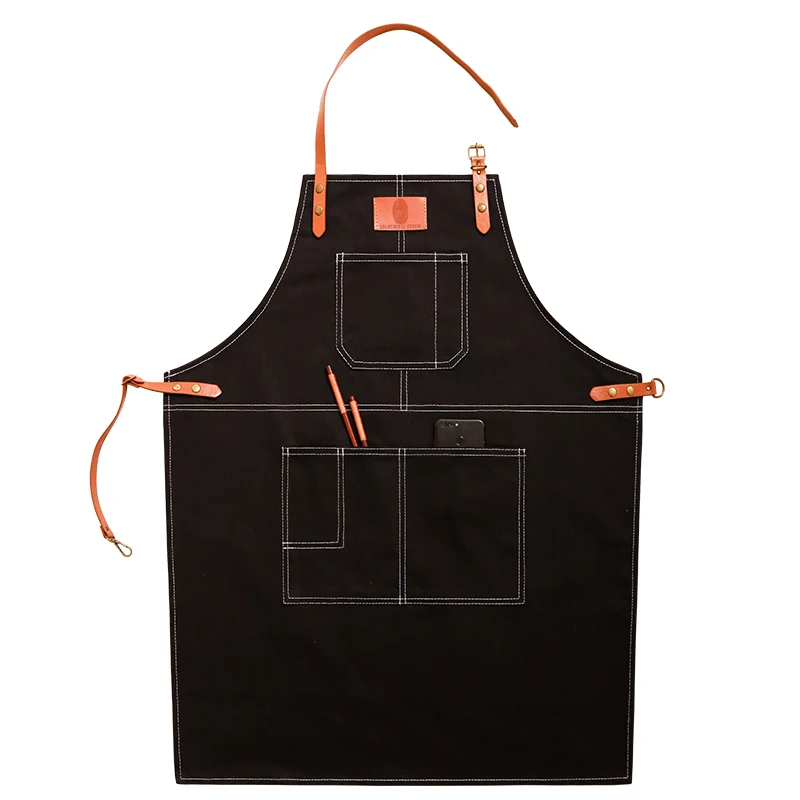 Cowboy apron Korean version of the custom logo tea shop cafe barber restaurant men and women work clothes printing