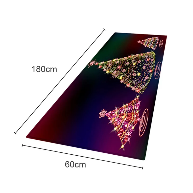 

Christmas Themed Rectangle Printing Carpet Hallway Floor Mat Carpet With Non-Slip Kitchen Mat/Rug Holiday Home Decorations