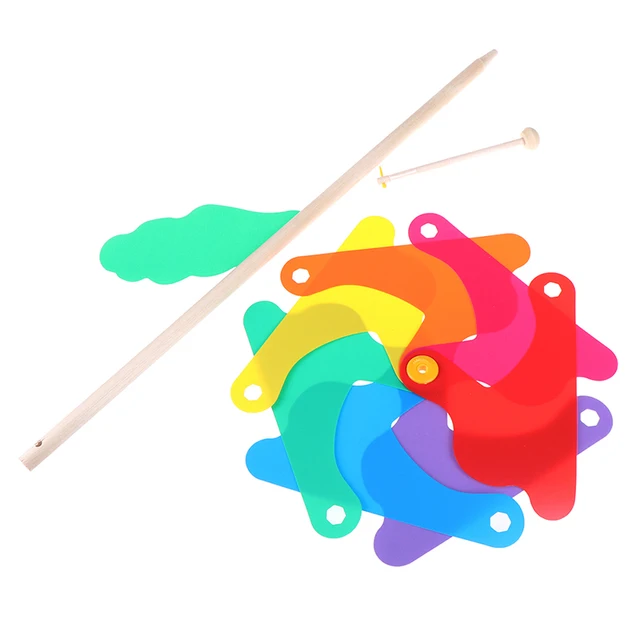 New Windmill Wind Spinner Beautiful Wood Garden Yard Party Ornament Decoration Kids Toys Lovely Handmade Craft 6