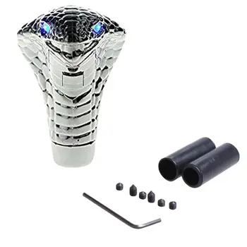 

Universal Auto Car Manual Gear Shift Knob Stick Led Eyes Chrome Cobra Snake Cool Shift Lever