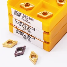 Dcmt070208 dcmt070204 vp15tf us735 ue6020 original externo torneamento dcmt 070208 dcmt 070204 inserções de carboneto cnc 10 pçs