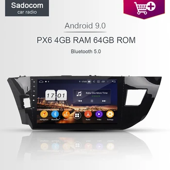 

10.1" DSP PX6 2 din Android 9.0 4GB RAM+64GB +8core Car DVD Player car radio 5.0 RDS autoradio For Toyota LEVIN 2013 2014 2015