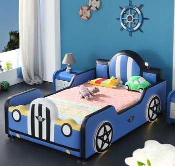 

Hot selling solid wood children car bed