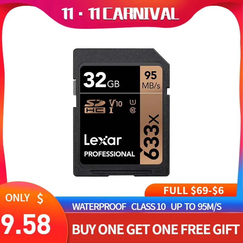 Lexar 633X U3 sd-карта 32 ГБ, 64 ГБ и 128 Гб Бесплатная доставка Class10 карты памяти планшета картао де memoria sd для камера смартфона ноутбука