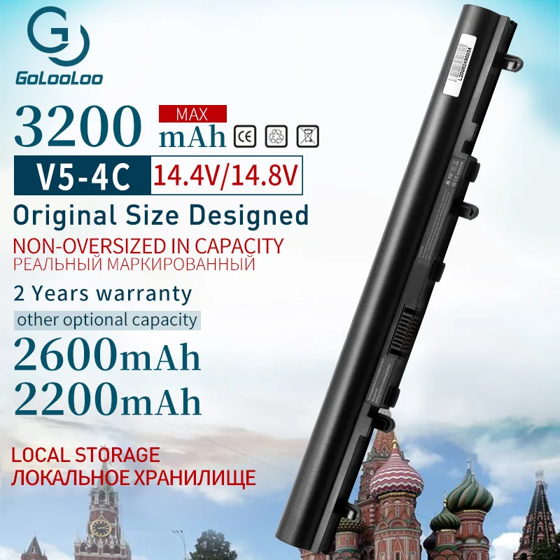 Golooloo 4 ячейки Новая батарея для ноутбука AL12A32 AL12A72 Acer Aspire V5|Аккумуляторы ноутбуков|
