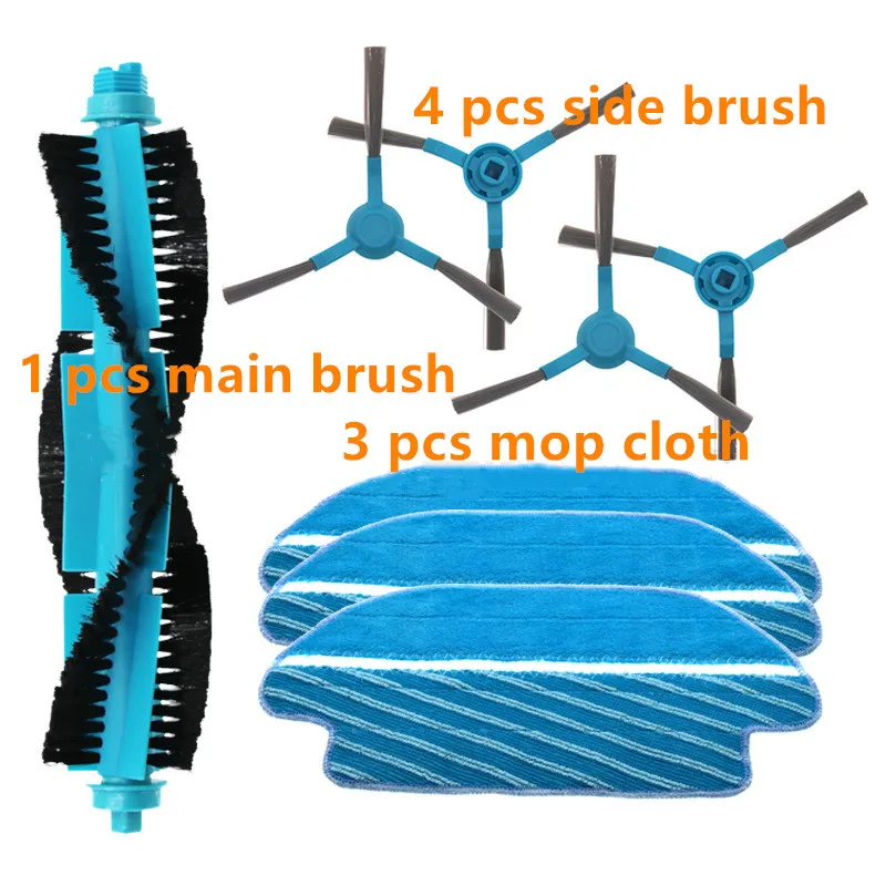 Робот пылесос основная щетка боковая щетка Швабра Ткань для Conga 3490 Elite Роботизированный пылесос запасные части Аксессуары - Цвет: As shown