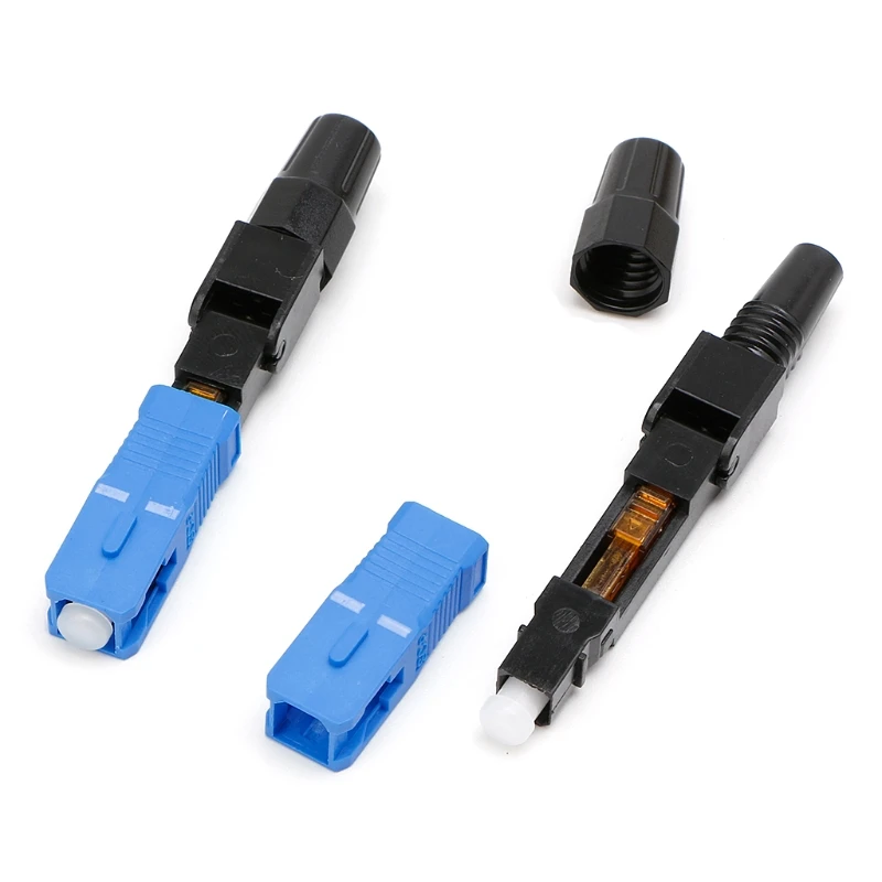 

100 PCS SC Optic Fiber Quick Cold FTTH SC Single Mode UPC Fast Connector
