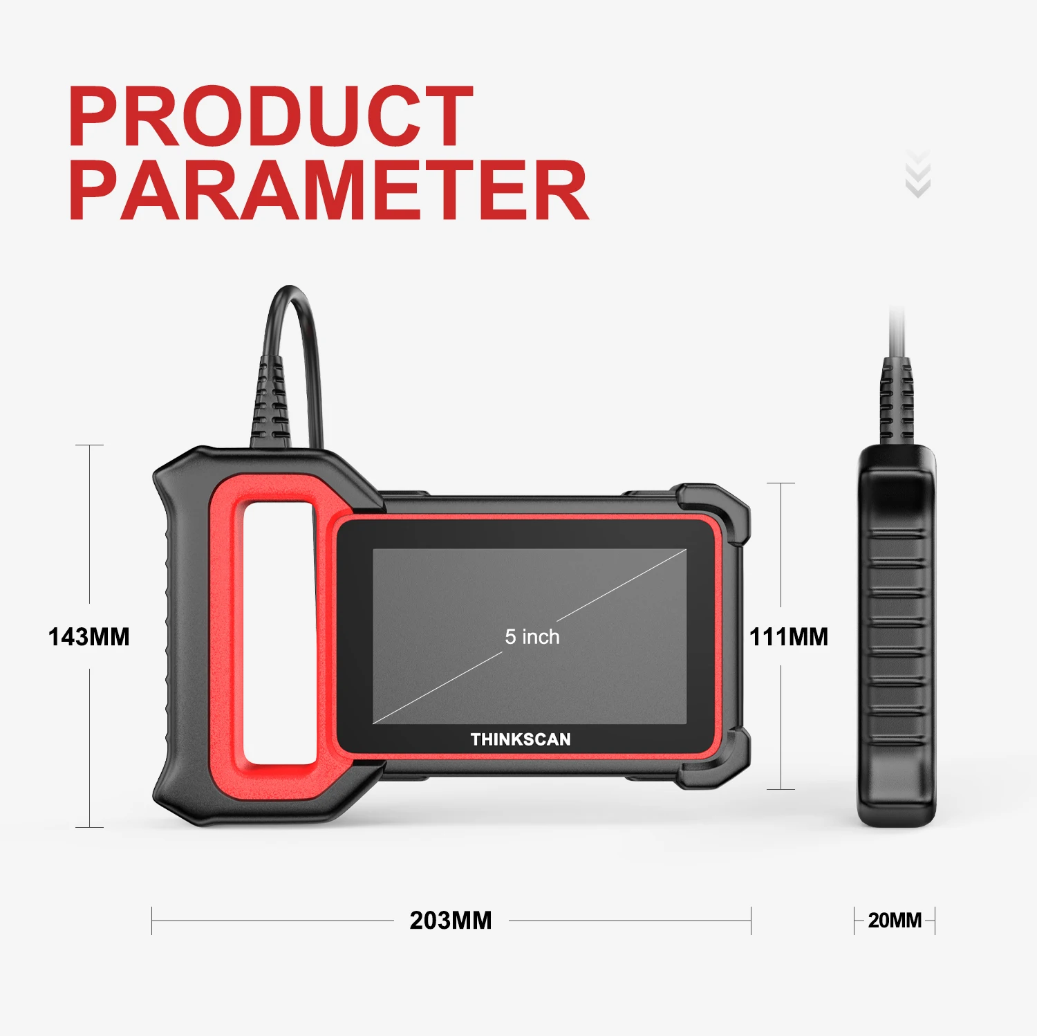 Thinkcar Thinkscan Plus S5 OBD2 Automotive Scanner Professional OBD2 Diagnostic Tools ABS SRS Transmission Engine Code Reader big car inspection equipment