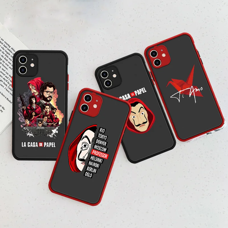 Бумажный ударопрочный чехол для IPhone 11 Pro Max X XS MAX XR 7 12 8 Plus 13 La Casa De Papel | Мобильные