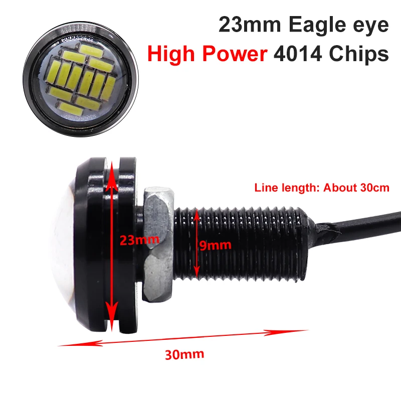 10 шт. Автомобильный светодиодный светильник Eagle Eye 23 мм DRL Дневной ходовой