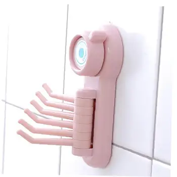 

3Pcs Powerful Six Claw Hook Wall Vacuum Suction Cup Hook Storage Hanger Hook for Kitchen and Bathroom - Green+Blue+Pink
