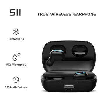 

S11 Wireless Bluetooth 5.0 Headphone IPX5 Waterproof TWS Bluetooth Earphones HIFI Stereo Earbuds Bluetooth V5.0 Wireless Headset