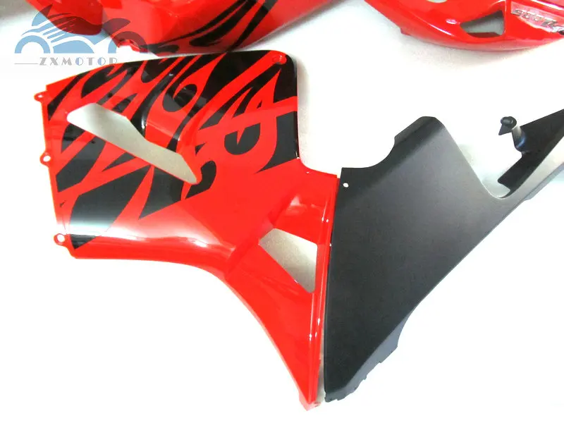 fit Инъекции обтекатель комплект Подходит для Honda CBR600RR 2005 2006 CBR 600 RR 05 06 soprts обтекатель наборы набор черно-красных корпусных деталей JK13