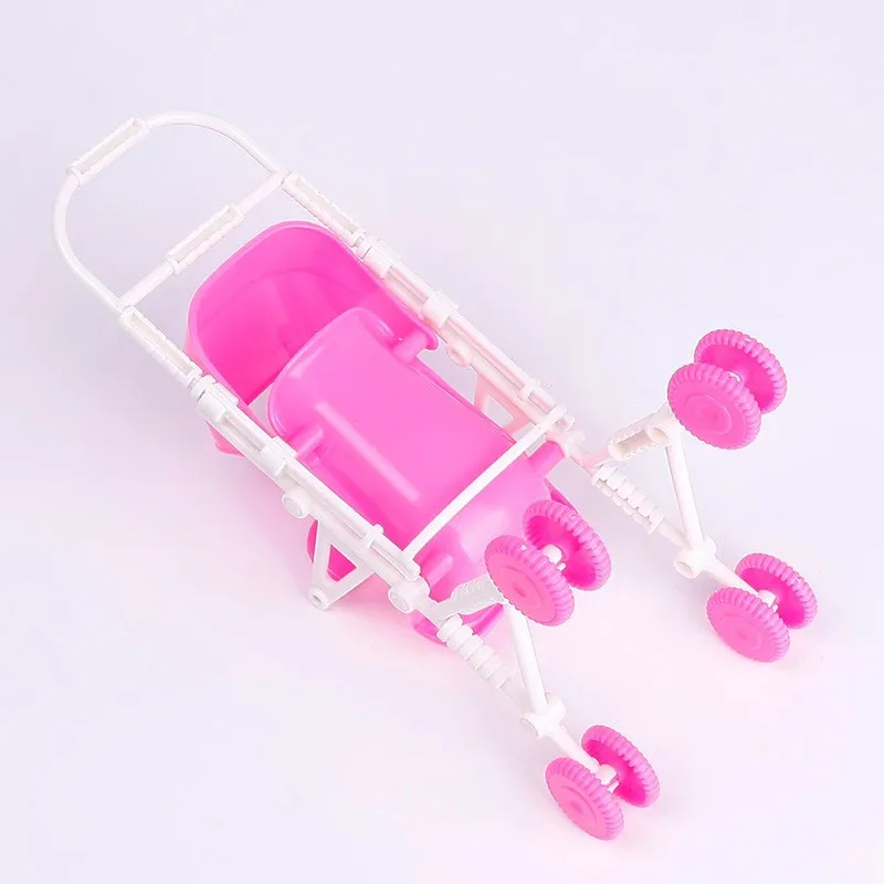 18 см розовая тележка кукла аксессуары мини собранная игрушечная карета подарки для маленькой девочки