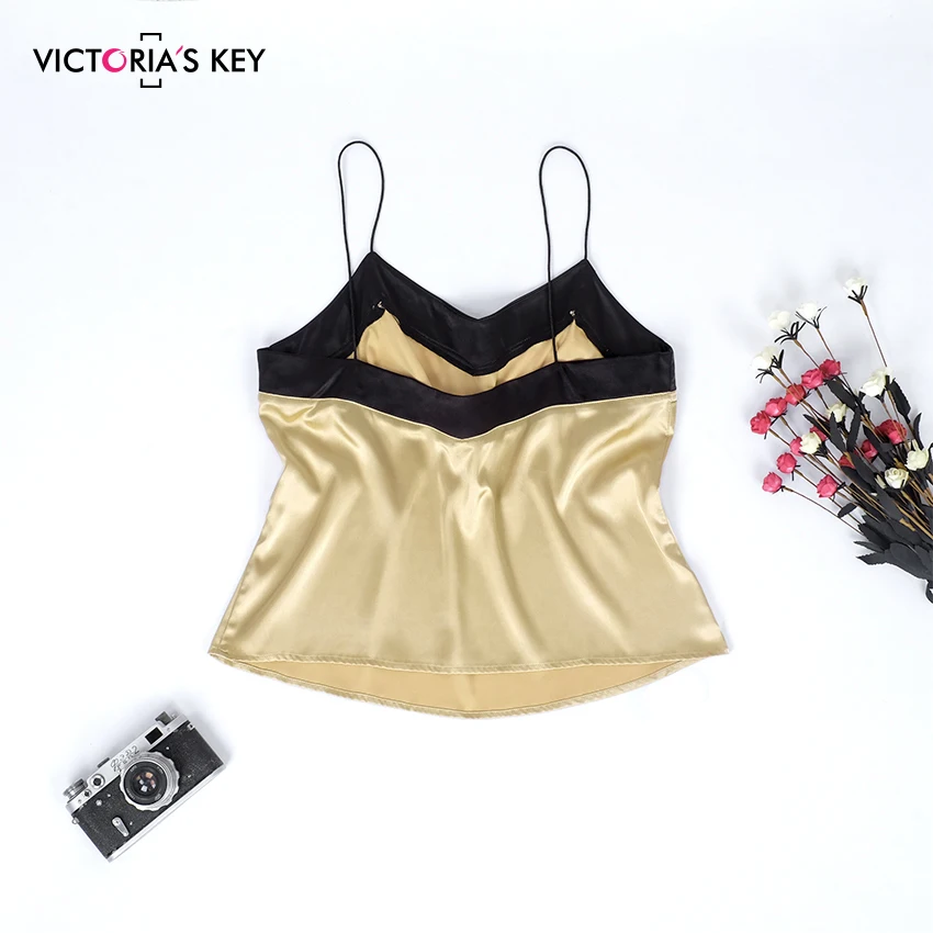 Виктория ключ хаки сплошной сексуальный Camis V шеи сатиновая Пижама летний топ без рукавов и шорты женская одежда для сна Pj набор