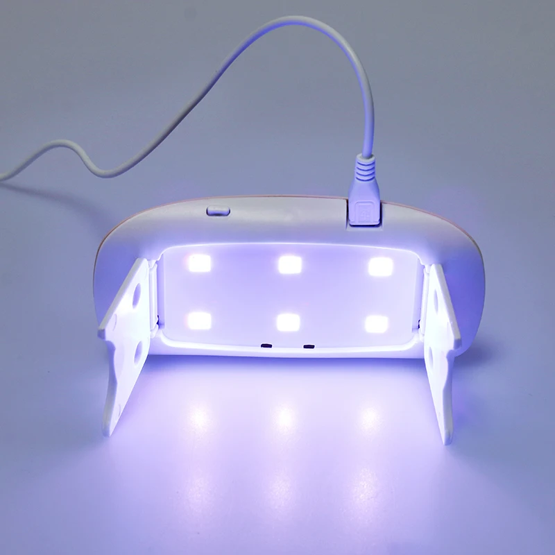 Сушилка для ногтей 6 Вт Мини УФ светодиодный портативный USB кабель домашнего