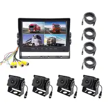 

Car Monitor Rear View Camera 7 Inch AHD Night Vision with Four-segment for Truck Reverse Image Tape Video Support SD Card