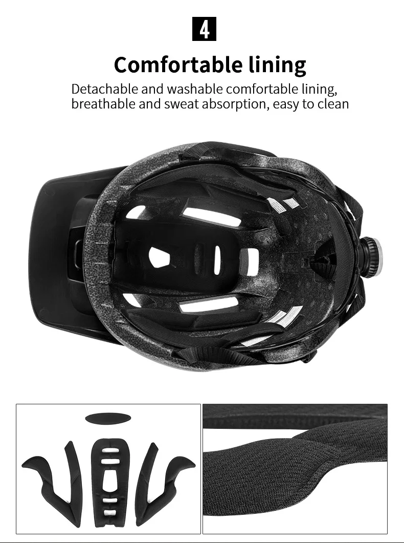BATFOX Bicycle Helmet Ultralight Cycling Helmet Road Mountain MTB Helmet Casco Ciclismo Integrally-molded Bike Helmet 56-62 cm