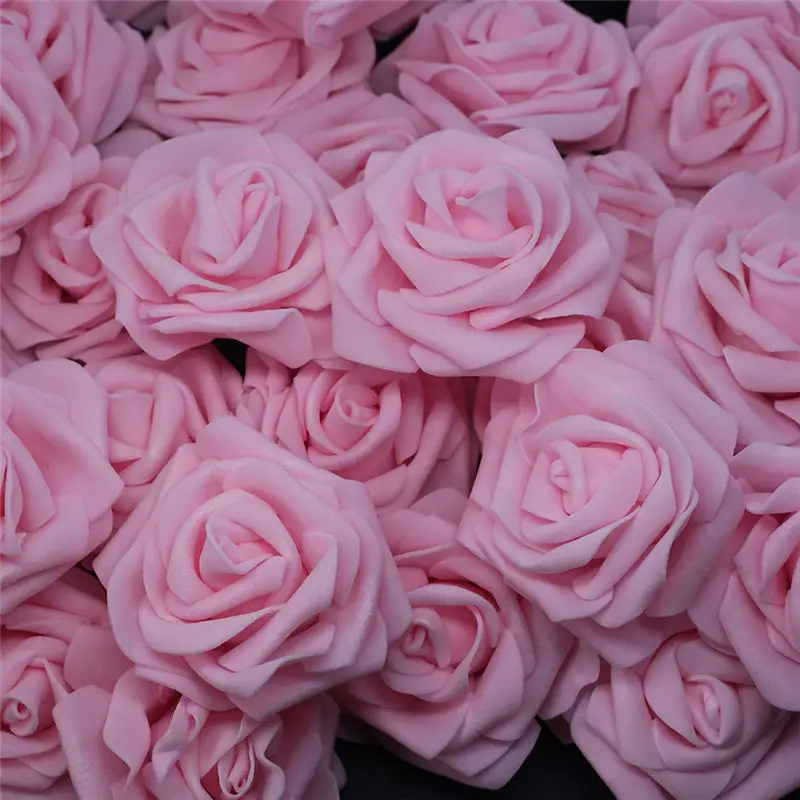 10pcs-100pcs-Light-Pink-PE-Foam-Rose-Flower-Head-Artificial-Rose-For-Home-Decorative-Flower-Wreaths