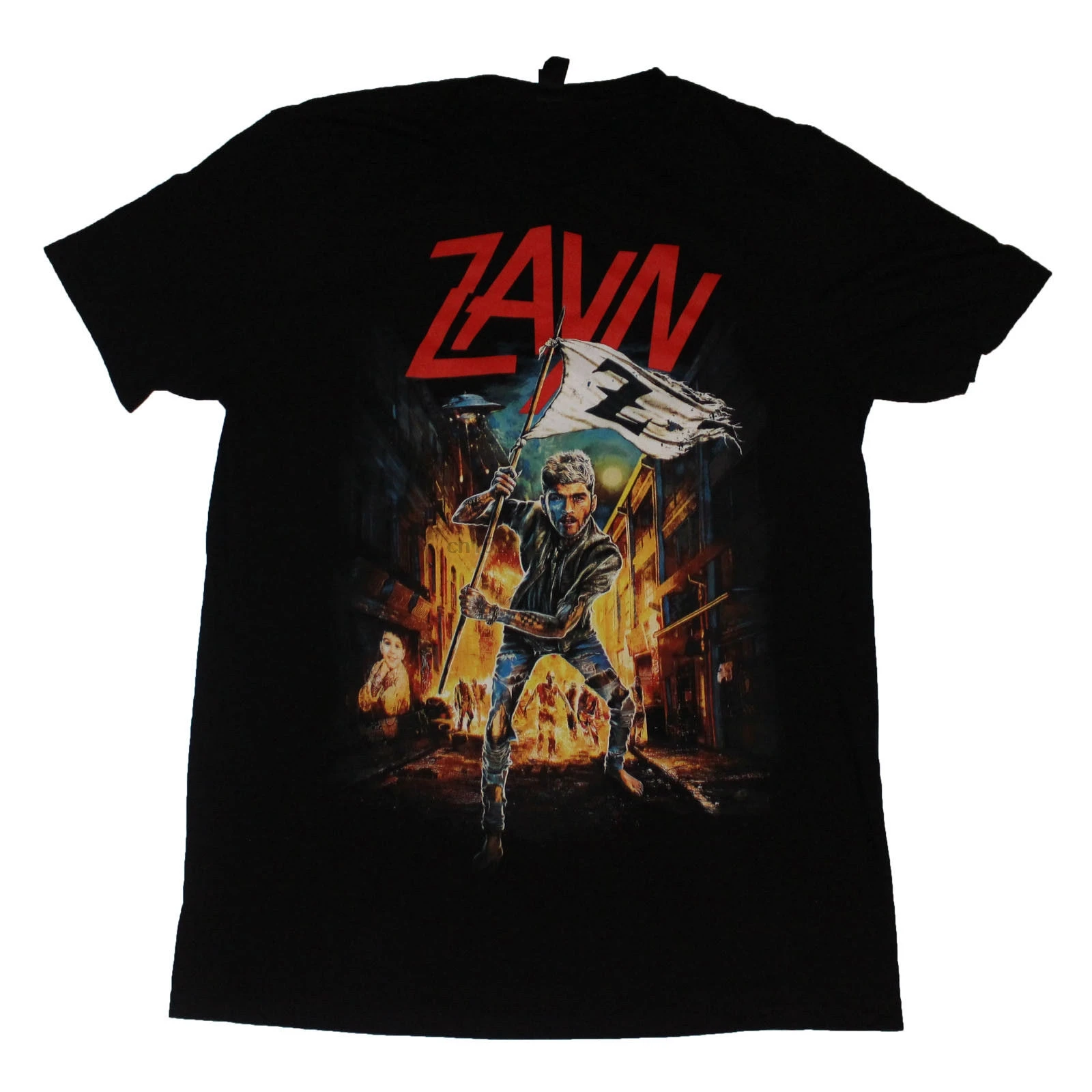 L Black Zayn Malik рубашка зомби 1 One Direction Band Apocalyptic футболка хлопковая с короткими