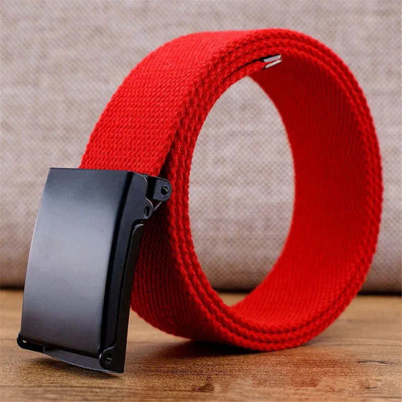 

19 color mens canvas belt fashion casual belts large size 170 cm belt men White blue purple red gray green khaki yellow