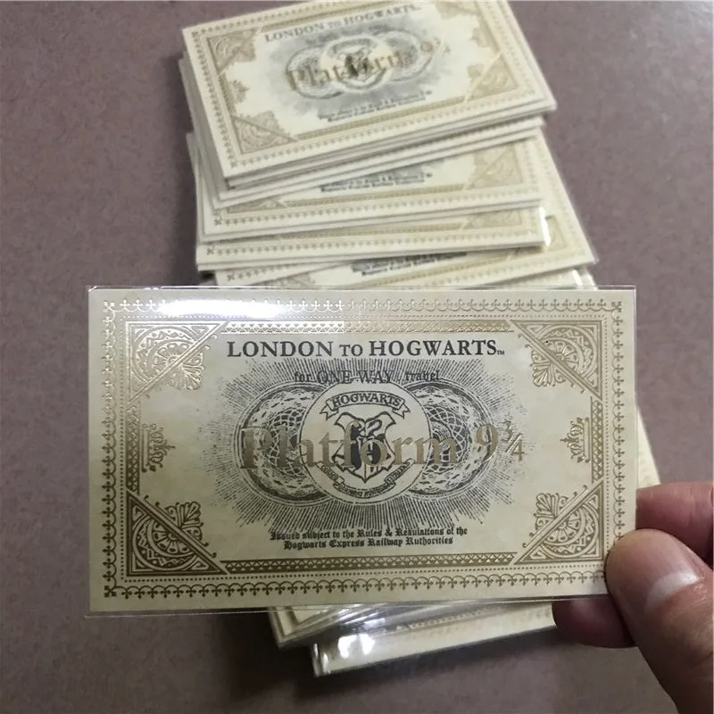 1-Pcs-Harri-Potter-Hogwarts-London-Express-Train-Ticket-Platform-Wizard-Ron-Hedwig-Hermione-Muggle-King