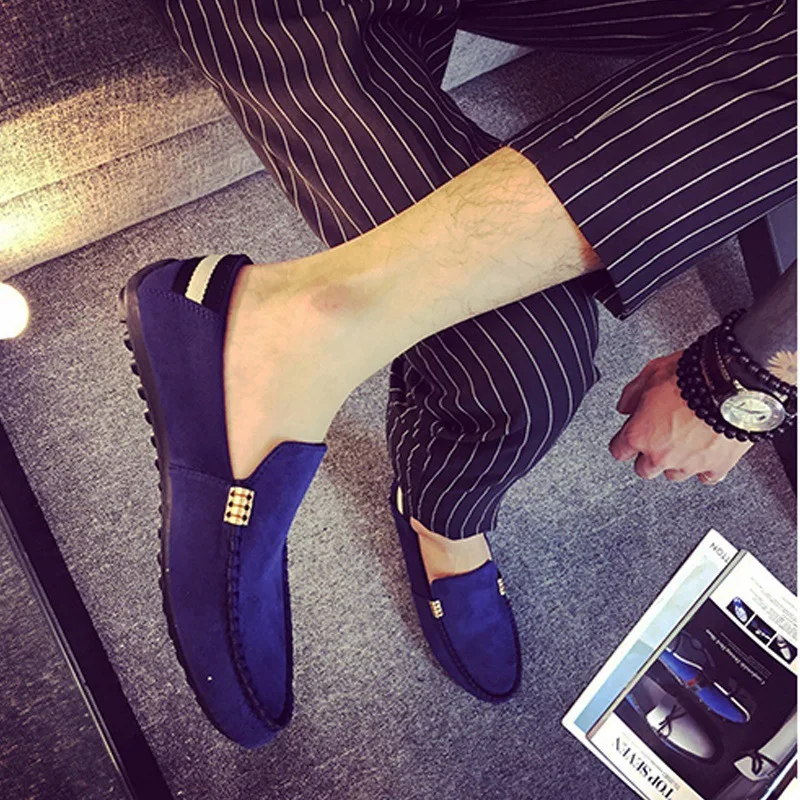 

Classics Fashion Men Loafers Solid Spring Autumm Flat Driving Shoes Leisure PU Soft Comfy Slip On Shoes