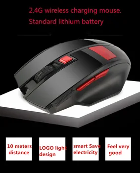 

USB 1600DPI 2.4Ghz Wireless Rechargeable Computer Mouse Luminescent Top Backlight Gaming Mice For PC Latop Ergonomic Mouse