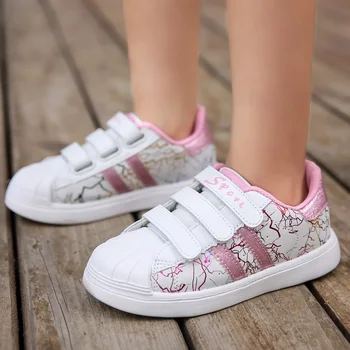 

2020 Autumn Girls Kids Flats Sneakers Pink Purple Girls Casual Shoes Comfortable Toddler Girls Walking Shoes Kid School Shoes