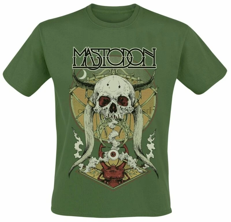 Mastodon Ritual Skull T-Shirt green | Мужская одежда
