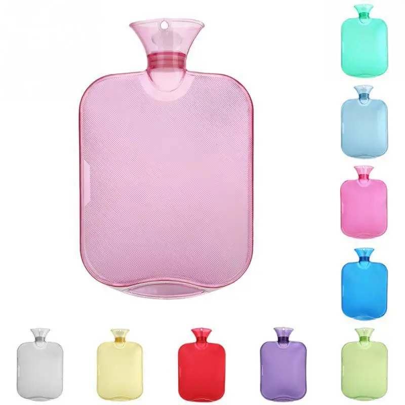 Botella de agua 2000ml-de llenado de agua caliente bolsas de bolsa de agua transparente de la botella de botellas de agua caliente de PVC explosión-a prueba de agua bolsa de