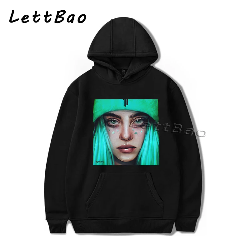 Billie Eilish толстовки Готическая уличная толстовка женская Bluzy Damskie Корейская толстовка Harajuku негабаритная Женская одежда в стиле хип-хоп