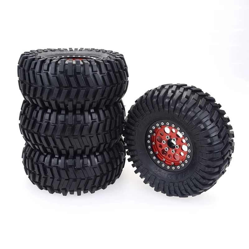 4 шт. 2 дюймов Beadlock Колесные диски и грязи Grappler резиновые шины для 1:10 RC Rock Crawler Traxxas