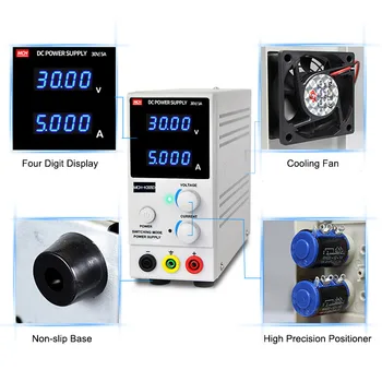 

MCH K305D Laboratory power supply High accuracy 4 digit display 30V 5A Christmas tree LED lights with DC power supply 110V 220V
